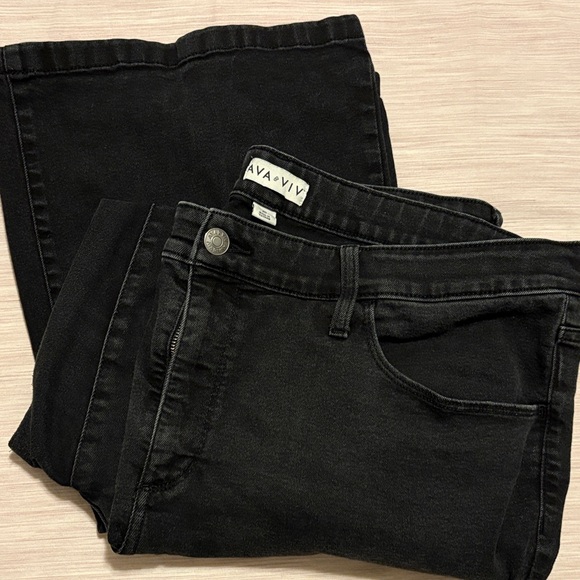 Ava & Viv Women's Dark Gray Flare Jeans - Picture 2 of 2